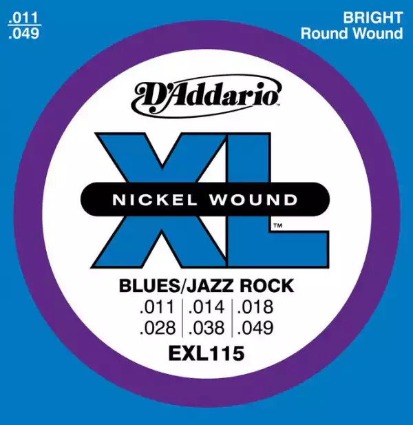 D`ADDARIO  EXL115 Nickel Wound, Medium Blues Jazz Rock,11-49