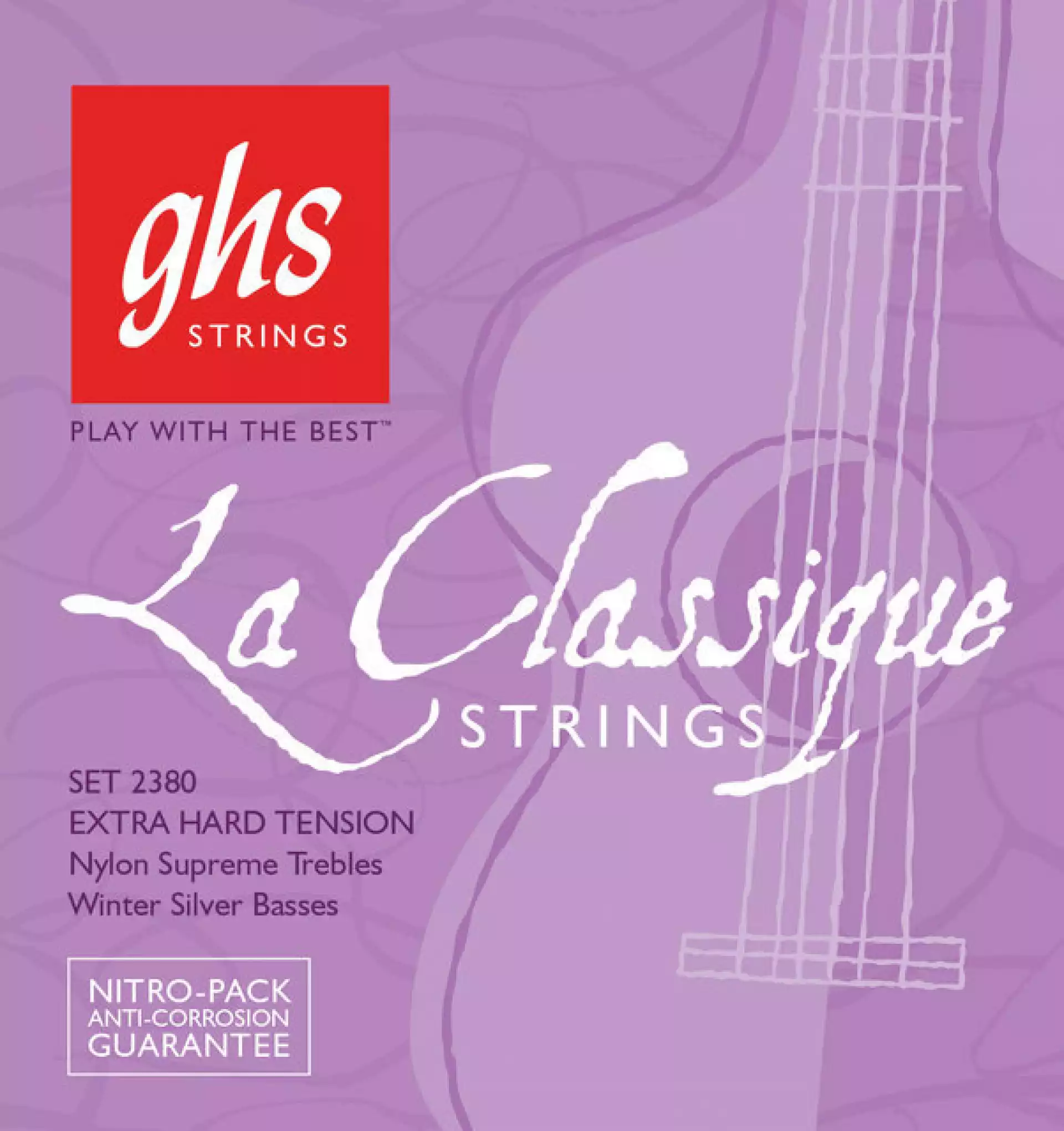 GHS 2370 LA CLASSIQUE Hard Tension, Nylon Supreme Trebles/Winter Silver Basses