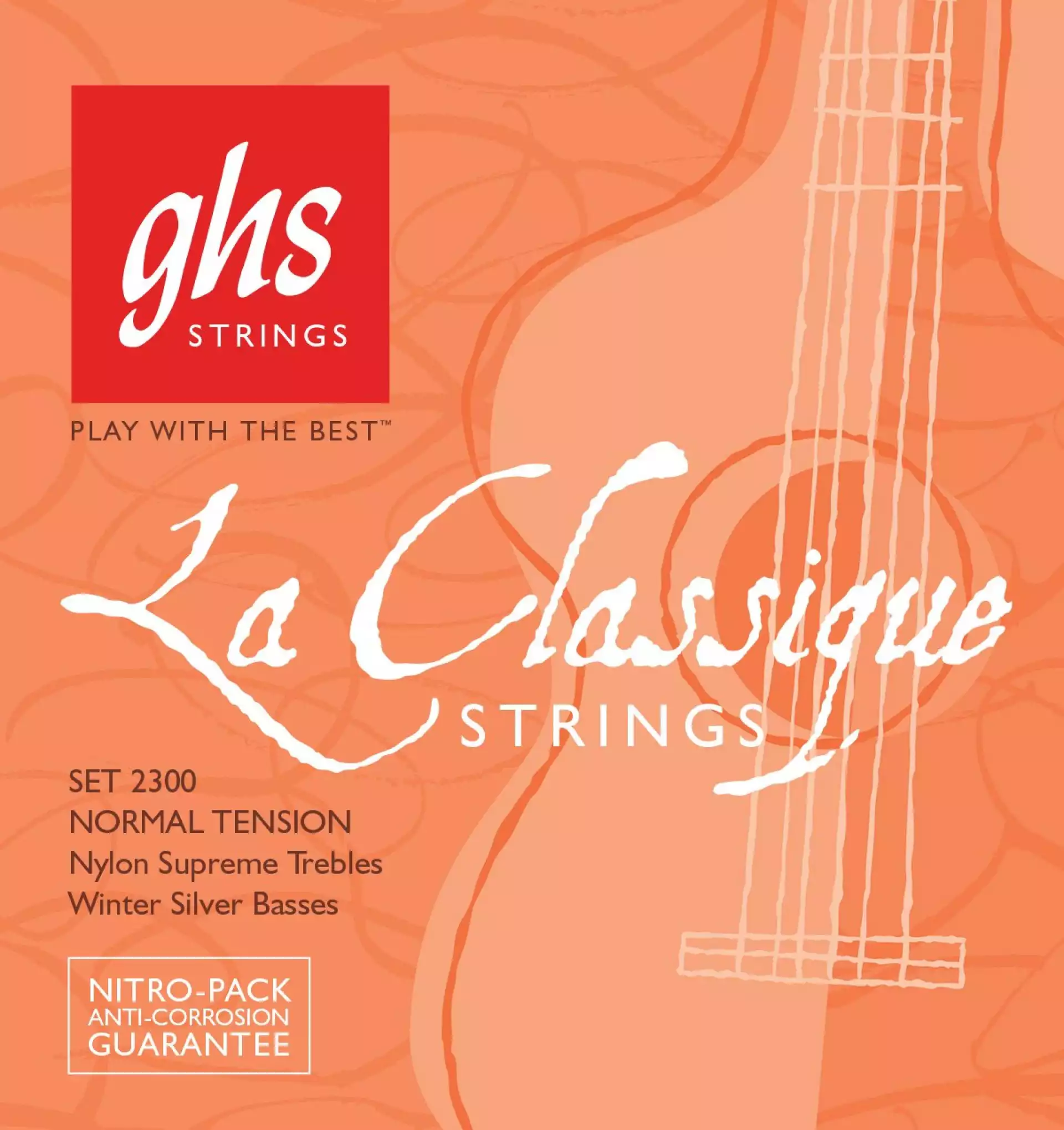 GHS 2300 LA CLASSIQUE Normal Tension, Nylon Supreme Trebles/Winter Silver Basses