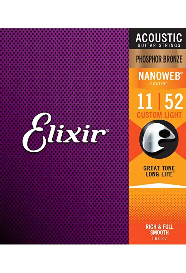 ELIXIR  16027 11-52 phosphor bronze NANOWEB - žice za akustičnu gitaru