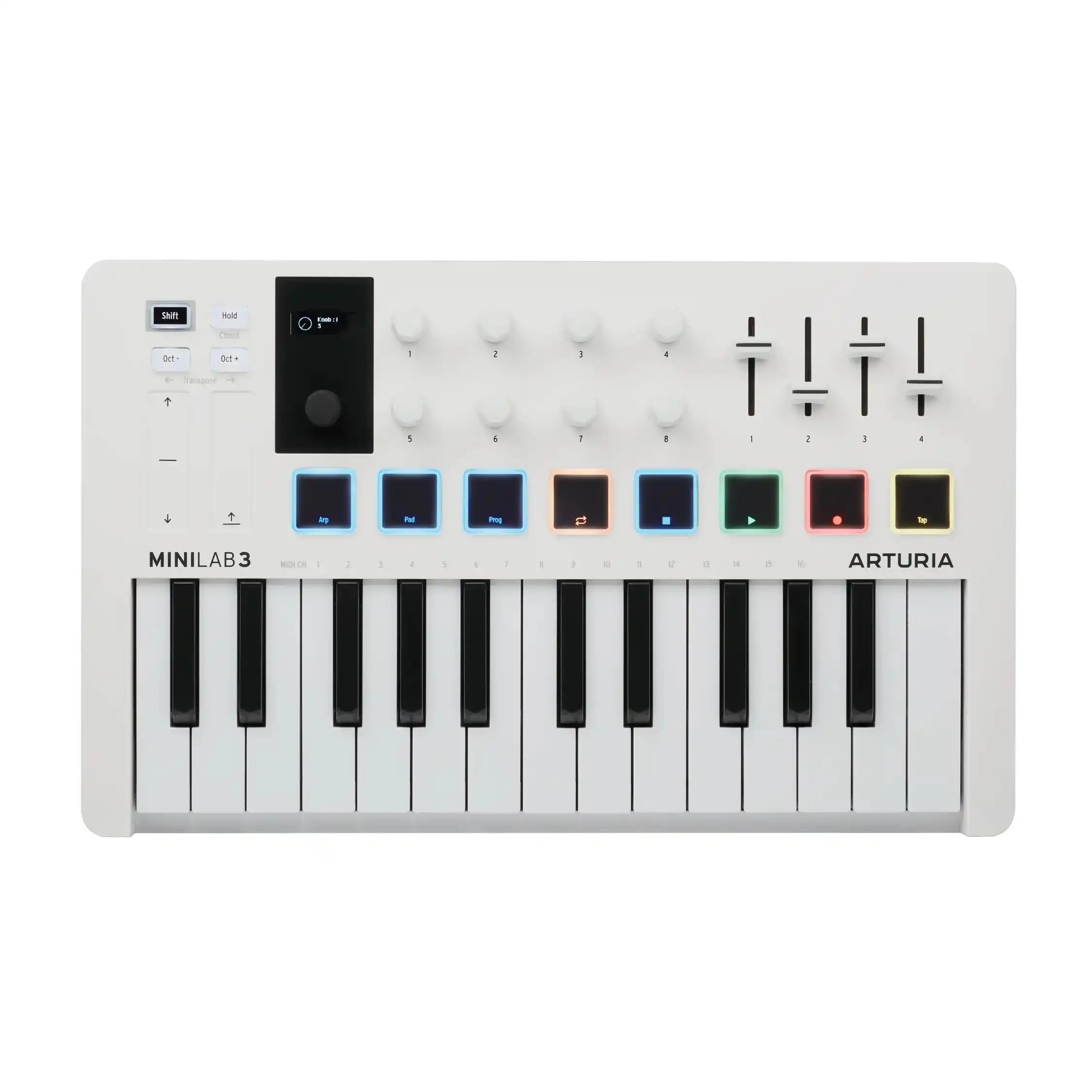 Arturia MiniLab 3 White - MIDI klavijatura i sekvencer
