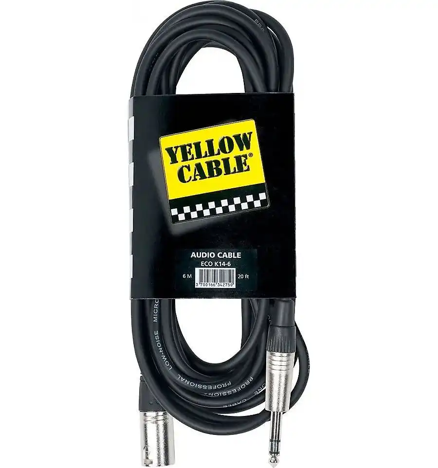 YELLOW K14-3 XLRM/Jack TRS 3m- audio kabel