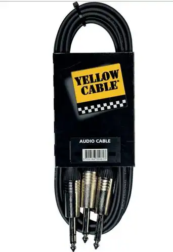YELLOW K05-6 2xJack Mono/ Jack stereo 6m- audio kabel