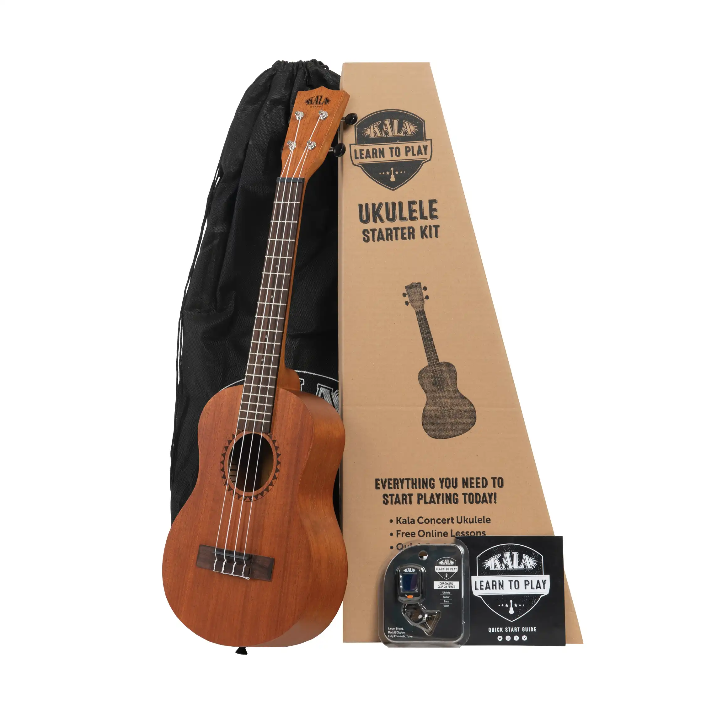 Kala Learn To Play Tenor Ukulele Starter Kit - ukulele tenor paket